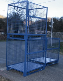 Rack-Caisse grillagé gerbable Modène 6